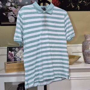 Polo by Ralph Lauren Mint Green Striped Polo Shirt